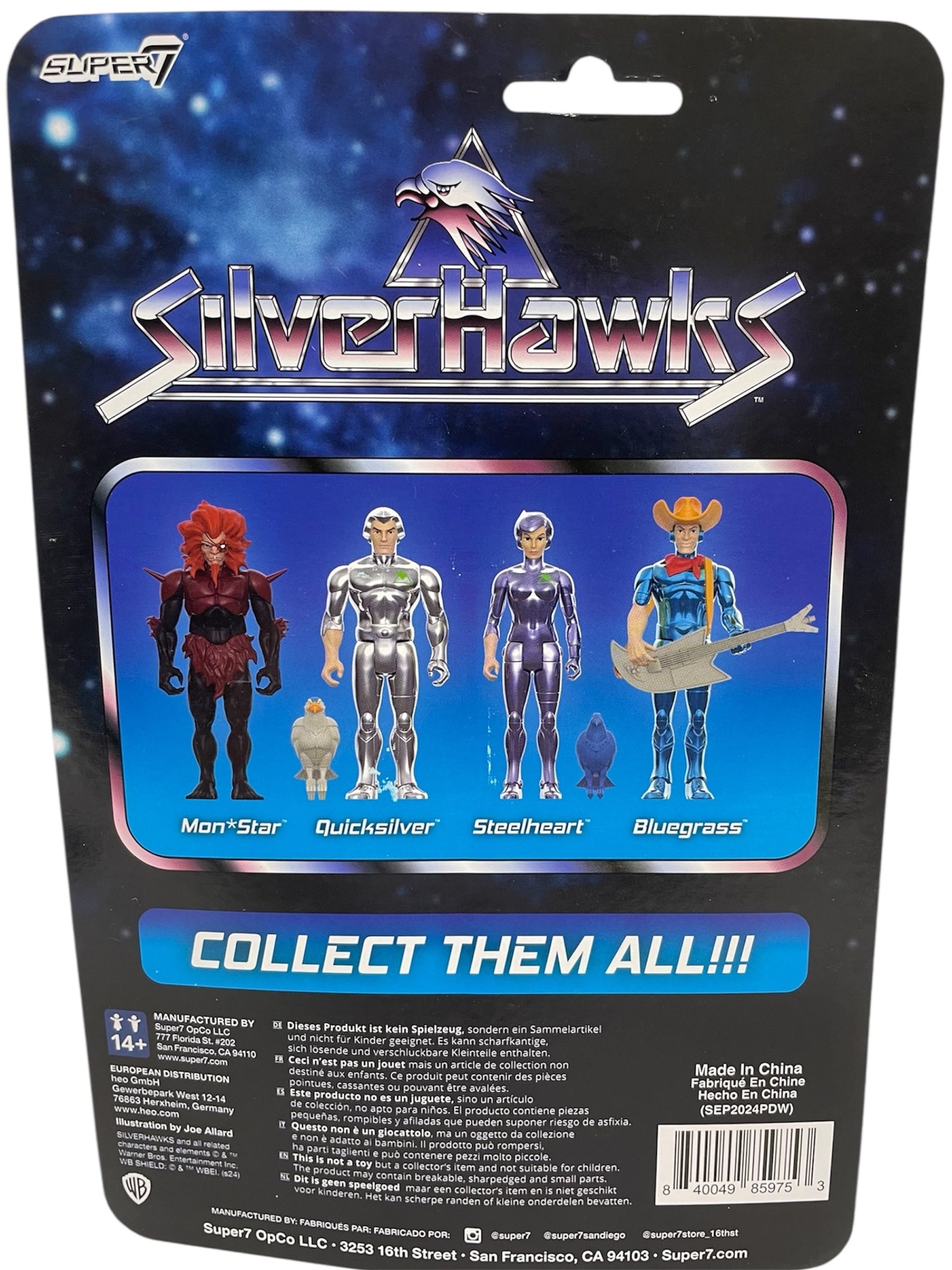Super7 Funko 2018 Silverhawks - Quicksilver 3 3/4" ReAction Action Figure - Brand New Factory Sealed Shop Stock Room Find