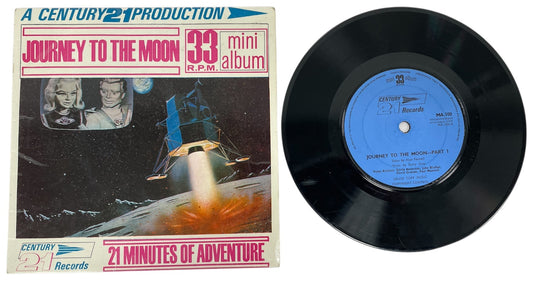 Vintage 1965 Gerry Andersons Century 21 Records - Fireball XL5 Journey To The Moon - 33RPM Mini Album - 21 Minutes Of Adventure Vinyl Record