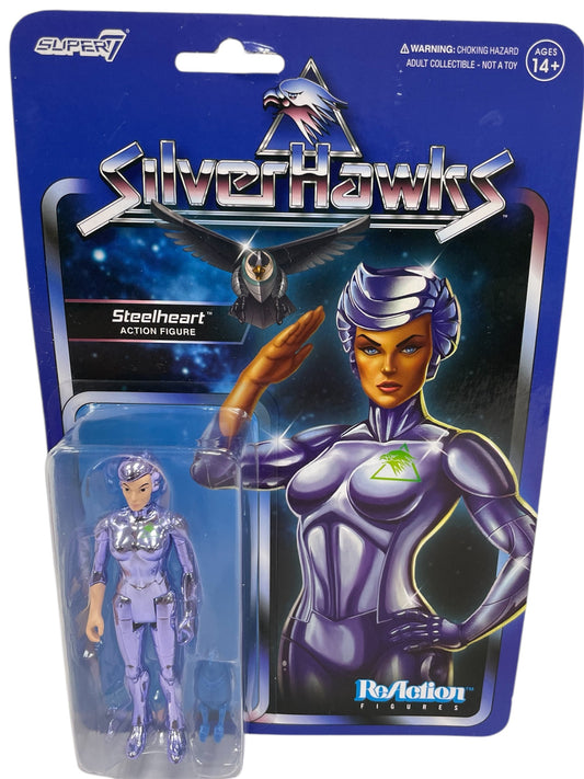 Super7 Funko 2018 Silverhawks - Steelheart 3 3/4" ReAction Action Figure - Brand New Factory Sealed Shop Stock Room Find