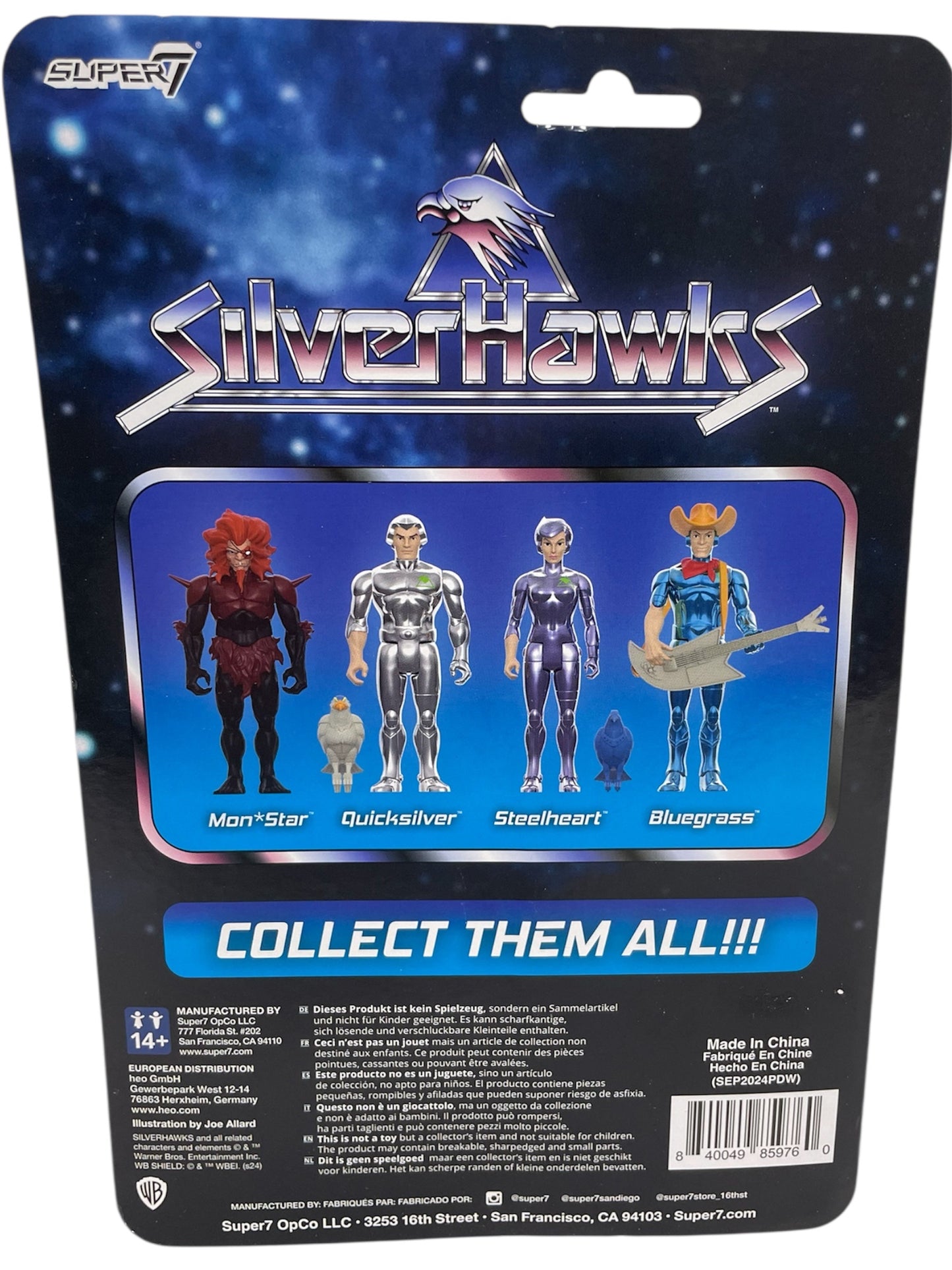 Super7 Funko 2018 Silverhawks - Steelheart 3 3/4" ReAction Action Figure - Brand New Factory Sealed Shop Stock Room Find