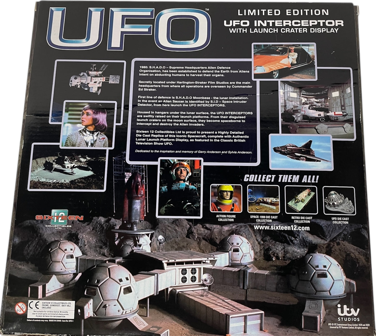 Sixteen 12 2020 Gerry Andersons UFO S.H.A.D.O. - Limited Edition UFO Interceptor With Launch Crater Display - Brand New Shop Stock Room Find