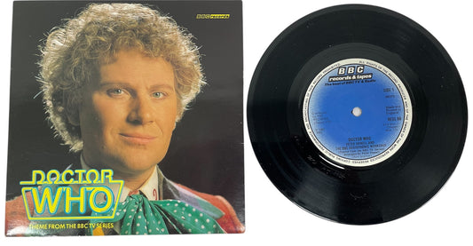 Vintage 1984 Doctor Who Theme From The TV Series 7 Inch Vinyl Record 6th Dr. Colin Baker Cover - Shop Stock Room Find