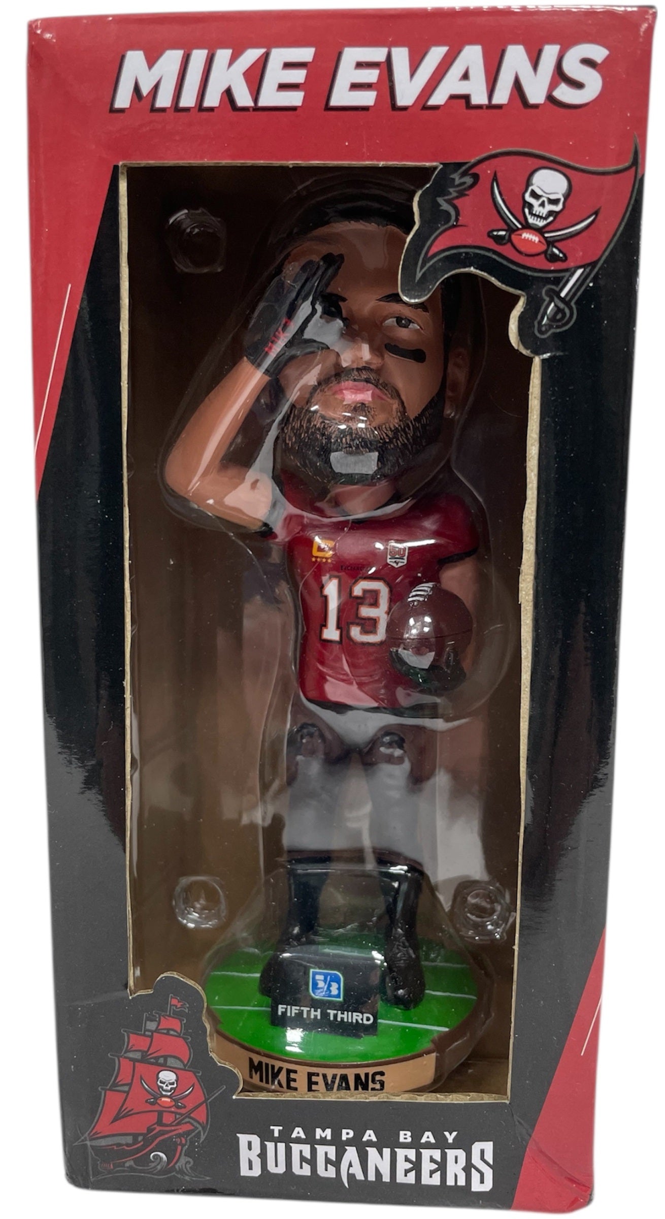 Mike Evans - Tampa Bay Buccaneers Fifth Third 5/3 Original NFL American Football Bobble Head Figure - Mint In Sealed Box