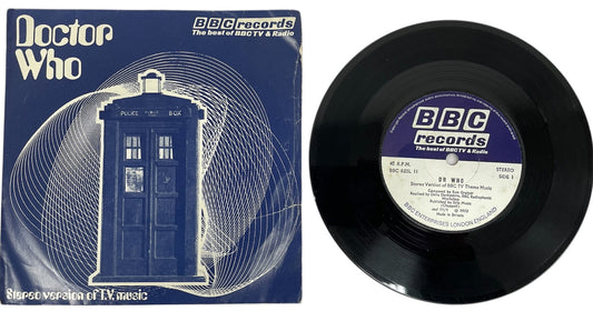 Vintage 1973 Doctor Dr Who Theme From The BBC TV Series - 7 Inch Vinyl Record BBC Radiophonic Workshop In Picture Sleeve