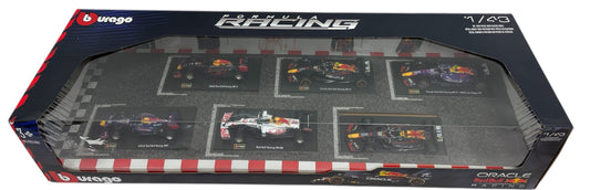 2024 Burago Formula Racing - Set Of 6 1:43 Red Bull Racing F1 Formula 1 Scale DieCast Metal Model Vehicles - Brand New Factory Sealed