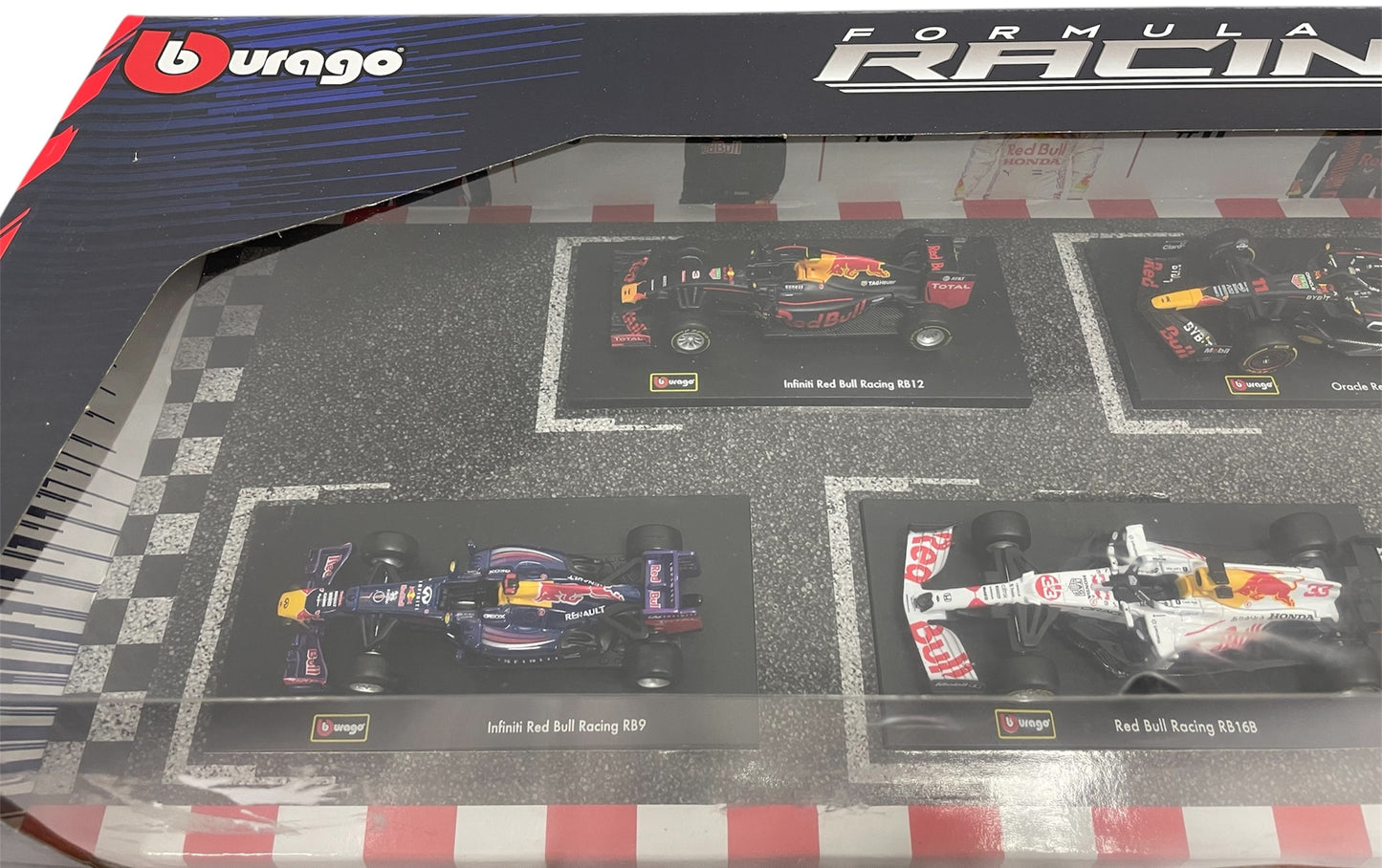 2024 Burago Formula Racing - Set Of 6 1:43 Red Bull Racing F1 Formula 1 Scale DieCast Metal Model Vehicles - Brand New Factory Sealed