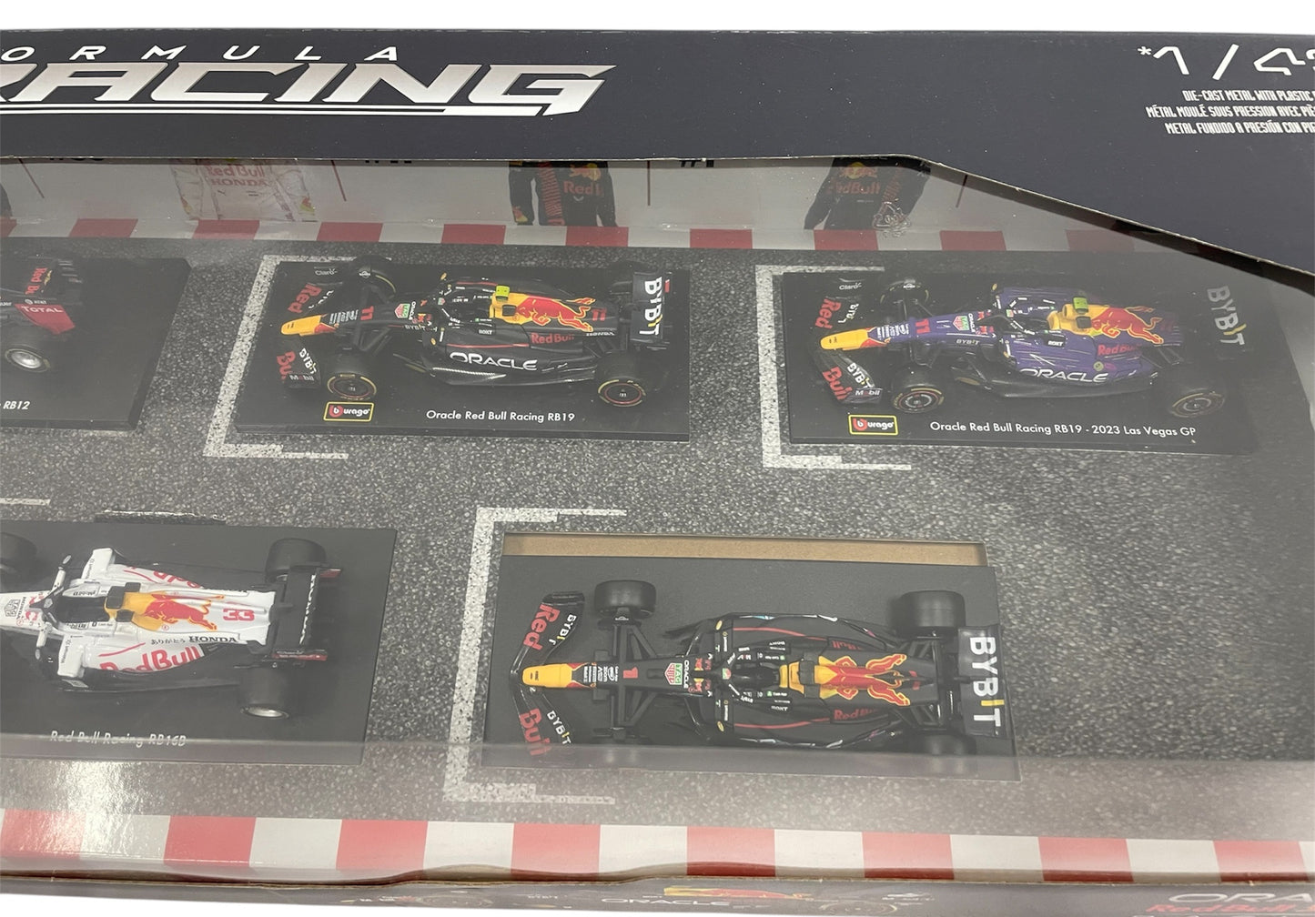 2024 Burago Formula Racing - Set Of 6 1:43 Red Bull Racing F1 Formula 1 Scale DieCast Metal Model Vehicles - Brand New Factory Sealed