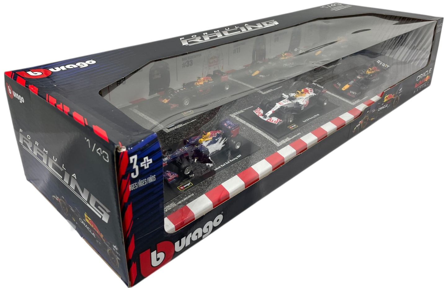 2024 Burago Formula Racing - Set Of 6 1:43 Red Bull Racing F1 Formula 1 Scale DieCast Metal Model Vehicles - Brand New Factory Sealed