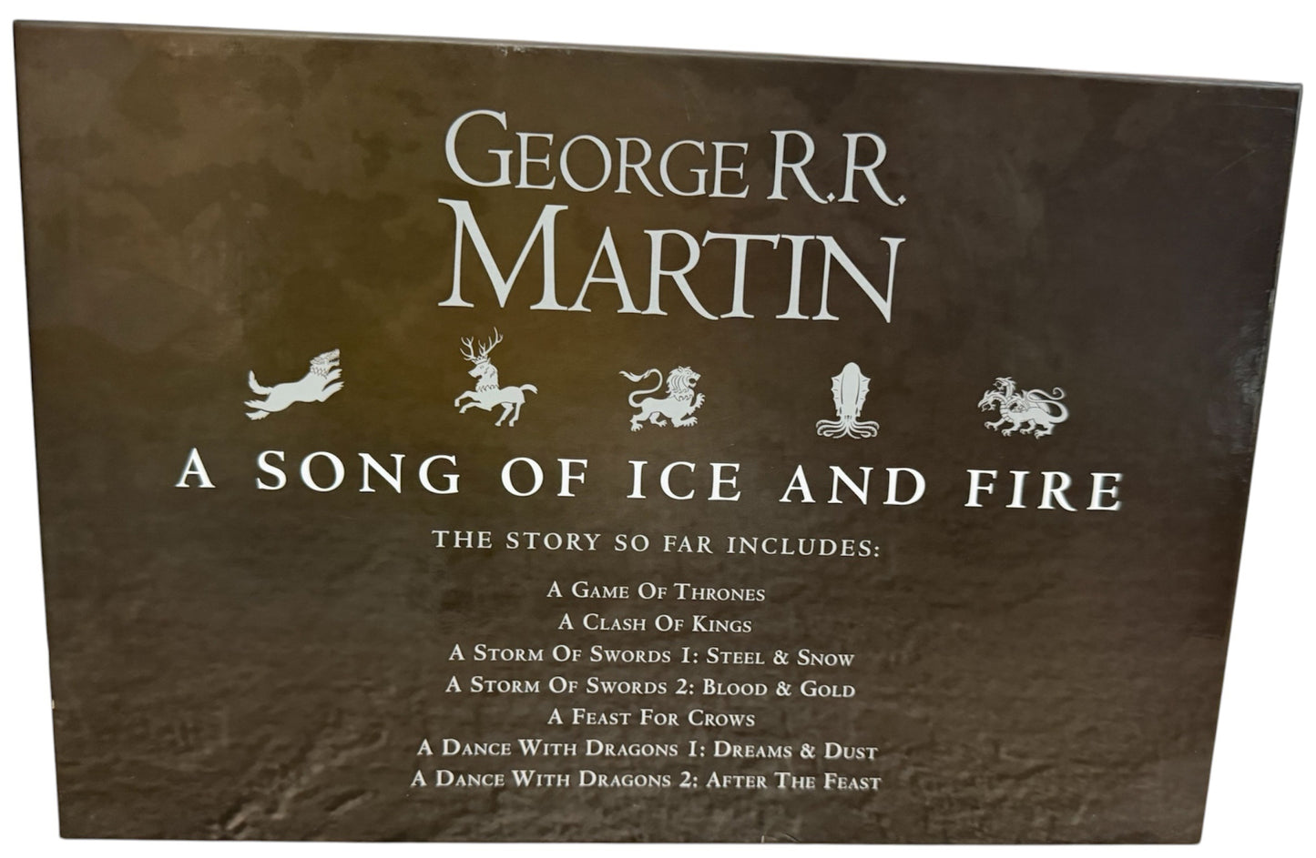 Vintage 2012 Game Of Thrones - George R.R Martin A Song Of Ice & Fire Book Box Set With Free Map - Ex Shop Stock