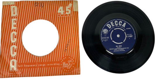 Vintage 1964 Doctor Dr Who Theme From The BBC TV Series - 7 Inch Vinyl Record BBC Radiophonic Workshop  Decca Records Label