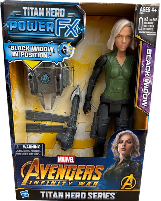 Marvel 2017 Infinity War - Titan Hero Power FX - Black Widow In Position 11" Action Figure - Brand New Factory Sealed