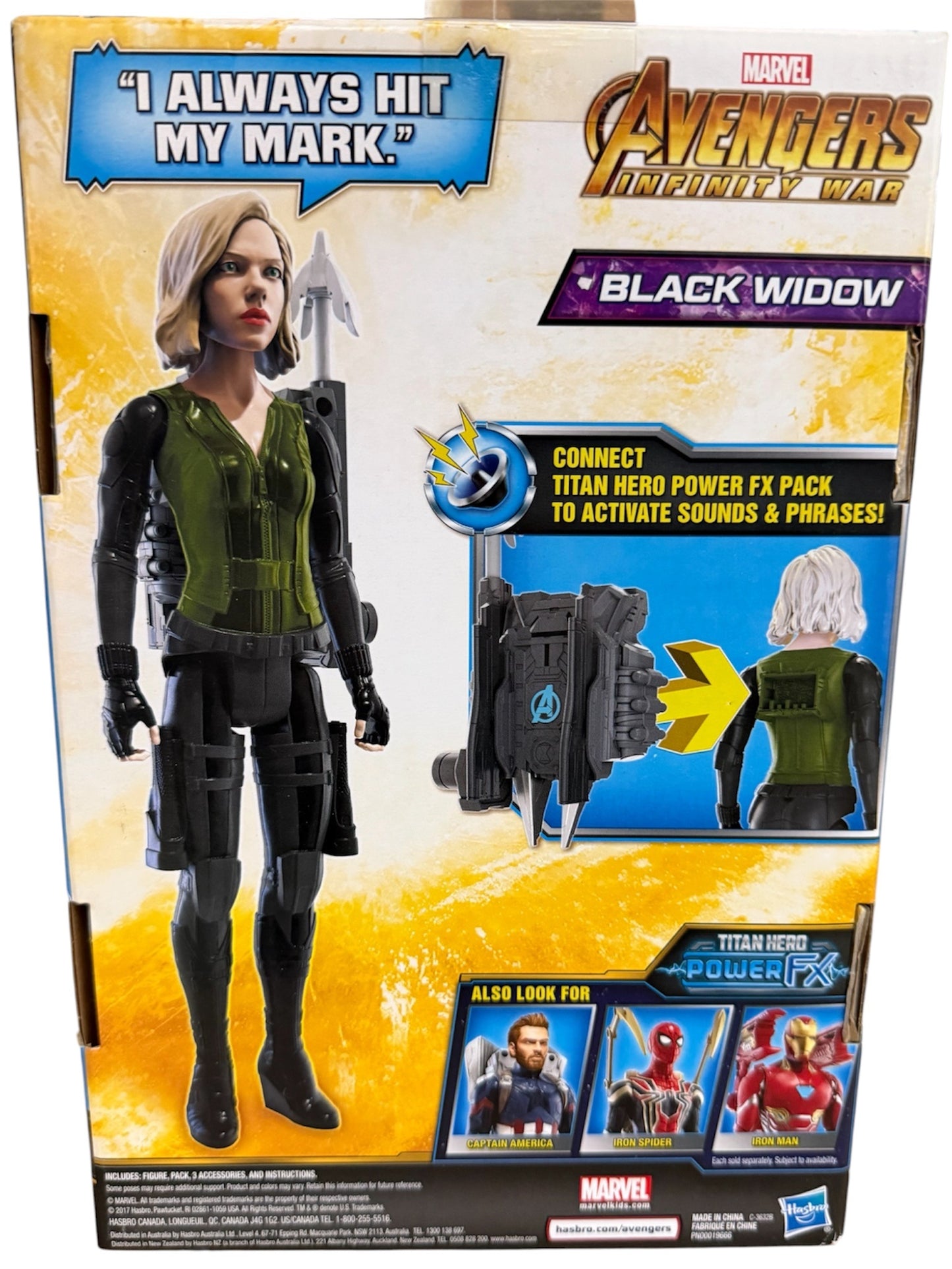 Marvel 2017 Infinity War - Titan Hero Power FX - Black Widow In Position 11" Action Figure - Brand New Factory Sealed