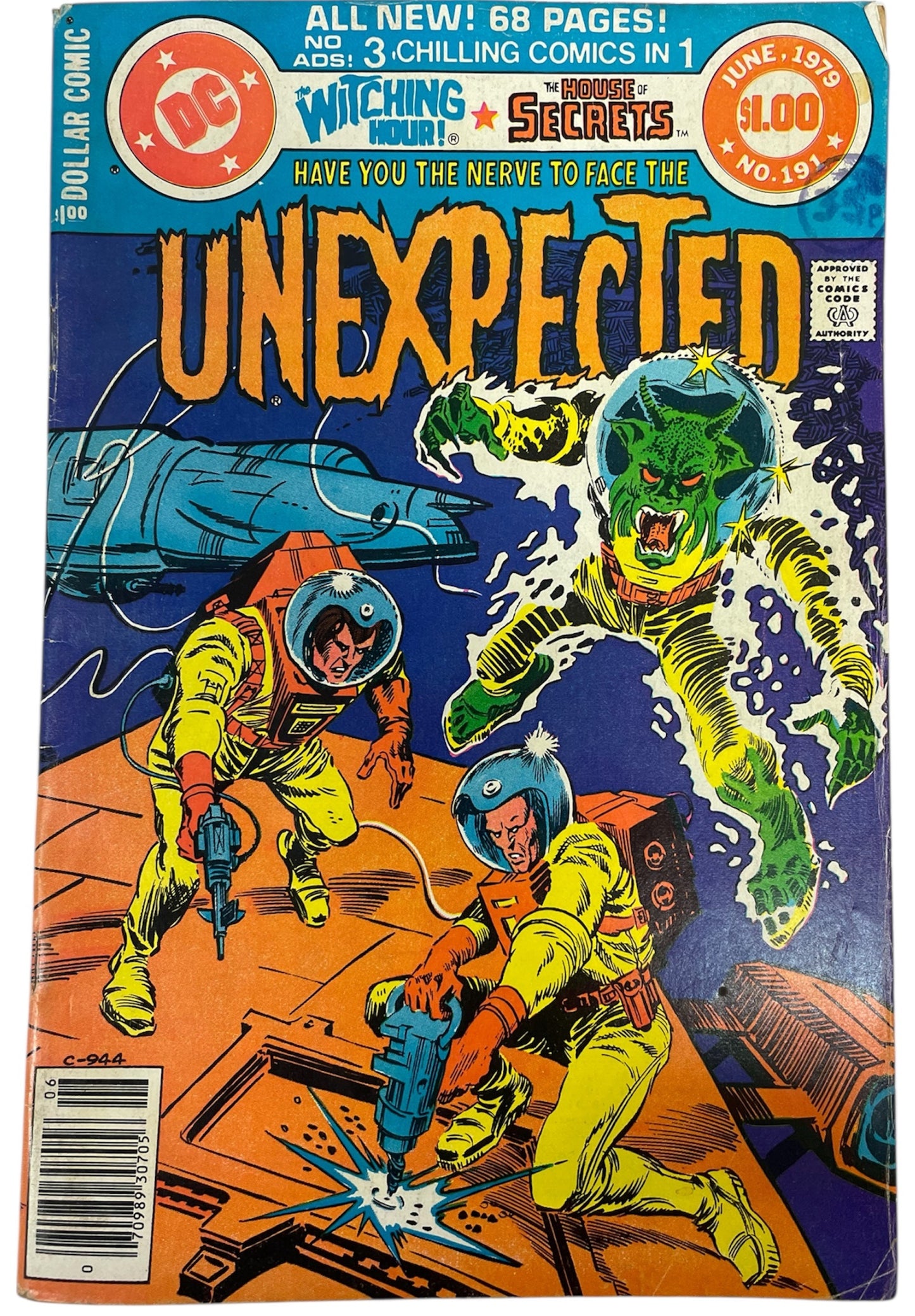 Vintage DC Comics 1979 The Unexpected - 3 Chilling Comics In 1 - The Witching Hour - House Of Secrets - Very Good Condition