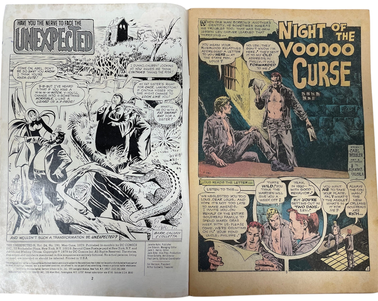 Vintage DC Comics 1979 The Unexpected - 3 Chilling Comics In 1 - The Witching Hour - House Of Secrets - Very Good Condition