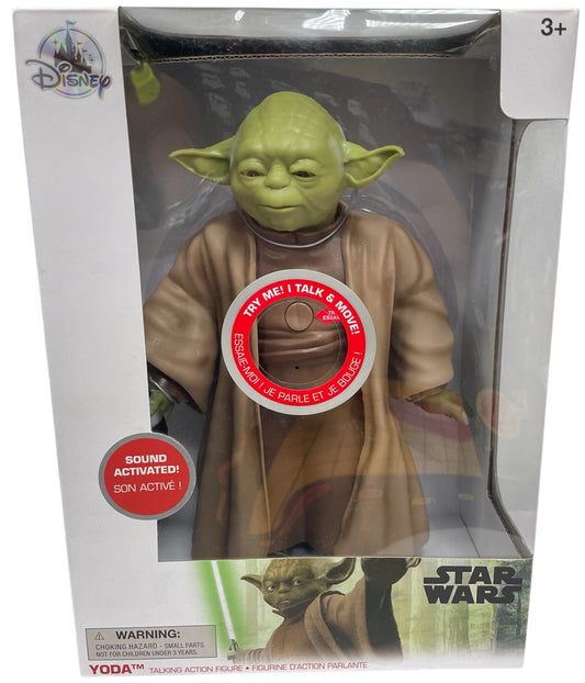 Disney Star Wars 2018 Electronic Yoda Talking Sound Activated Action Figure and Lightsaber - Factory Sealed