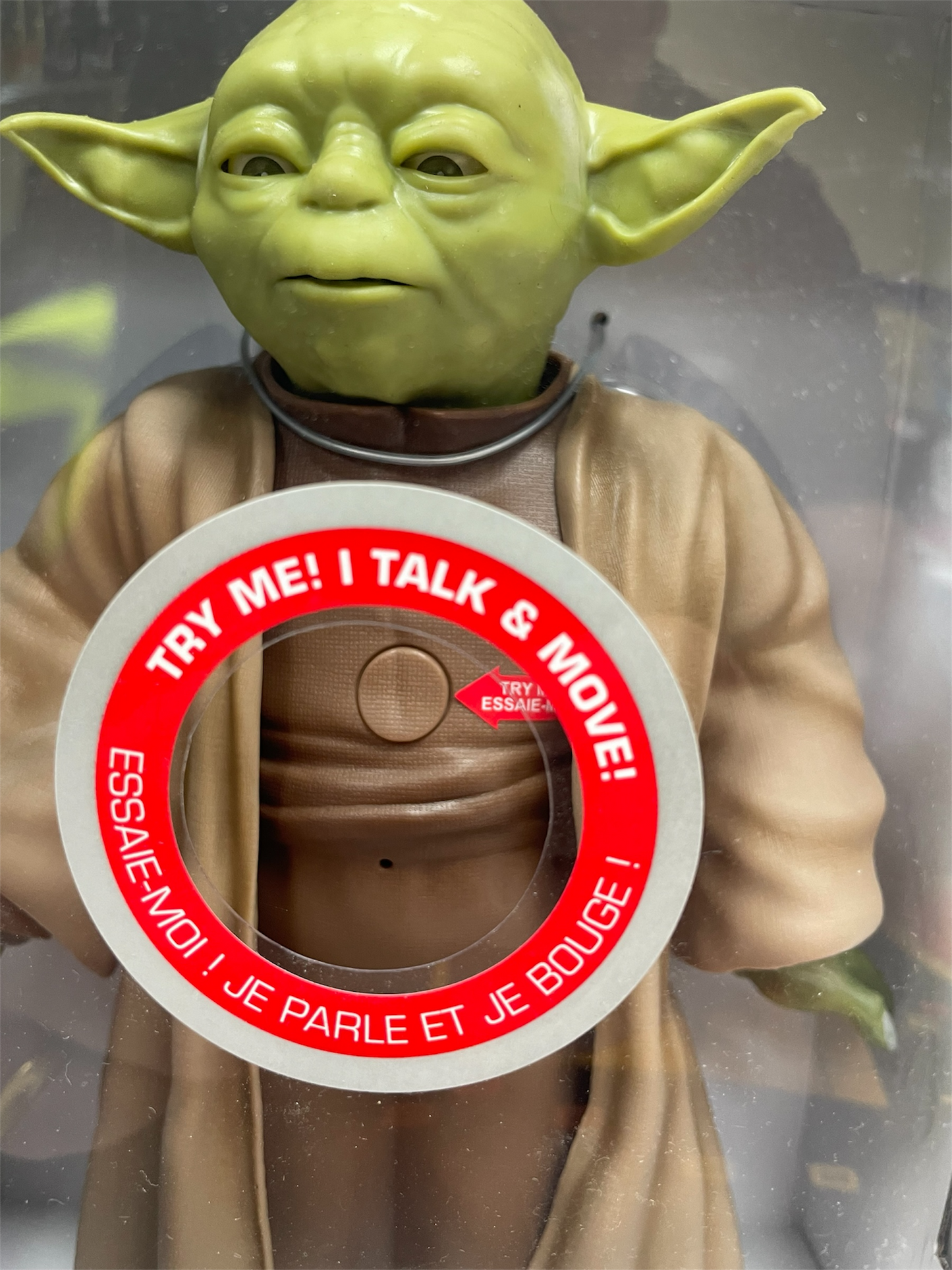Disney Star Wars 2018 Electronic Yoda Talking Sound Activated Action Figure and Lightsaber - Factory Sealed