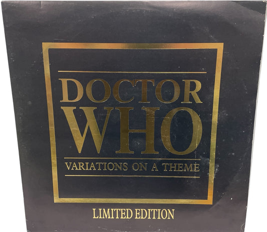 Vintage 1989 Doctor Dr Who Variations On A Theme - Limited Edition Gold Cover 4 Track 12 Inch Vinyl LP Record Album - Former Shop Stock