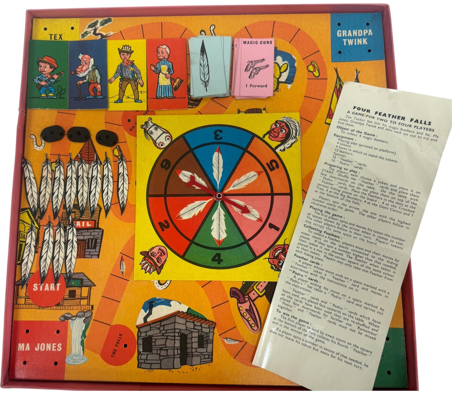 Vintage Bell Toys 1960 Gerry Andersons Four Feather Falls Board Game - Very Good Condition In The Original Box