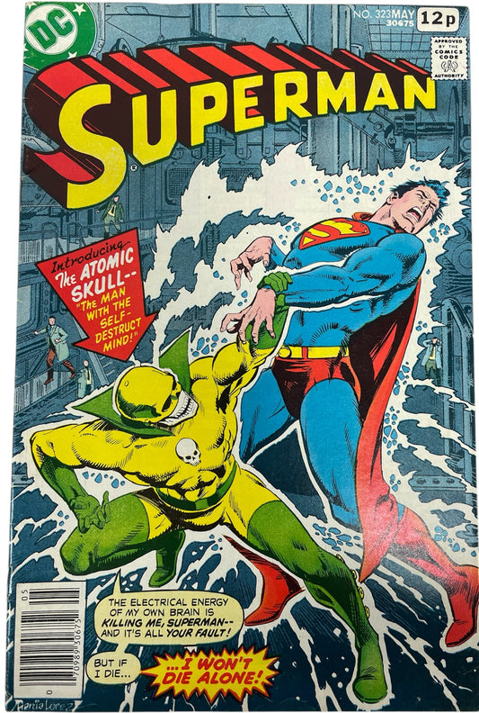 Vintage 1978 DC Comics - Superman Comic Issue Number 323 May 78 UK Variant Edition (6.0) - Very Good Condition - Former Shop Stock