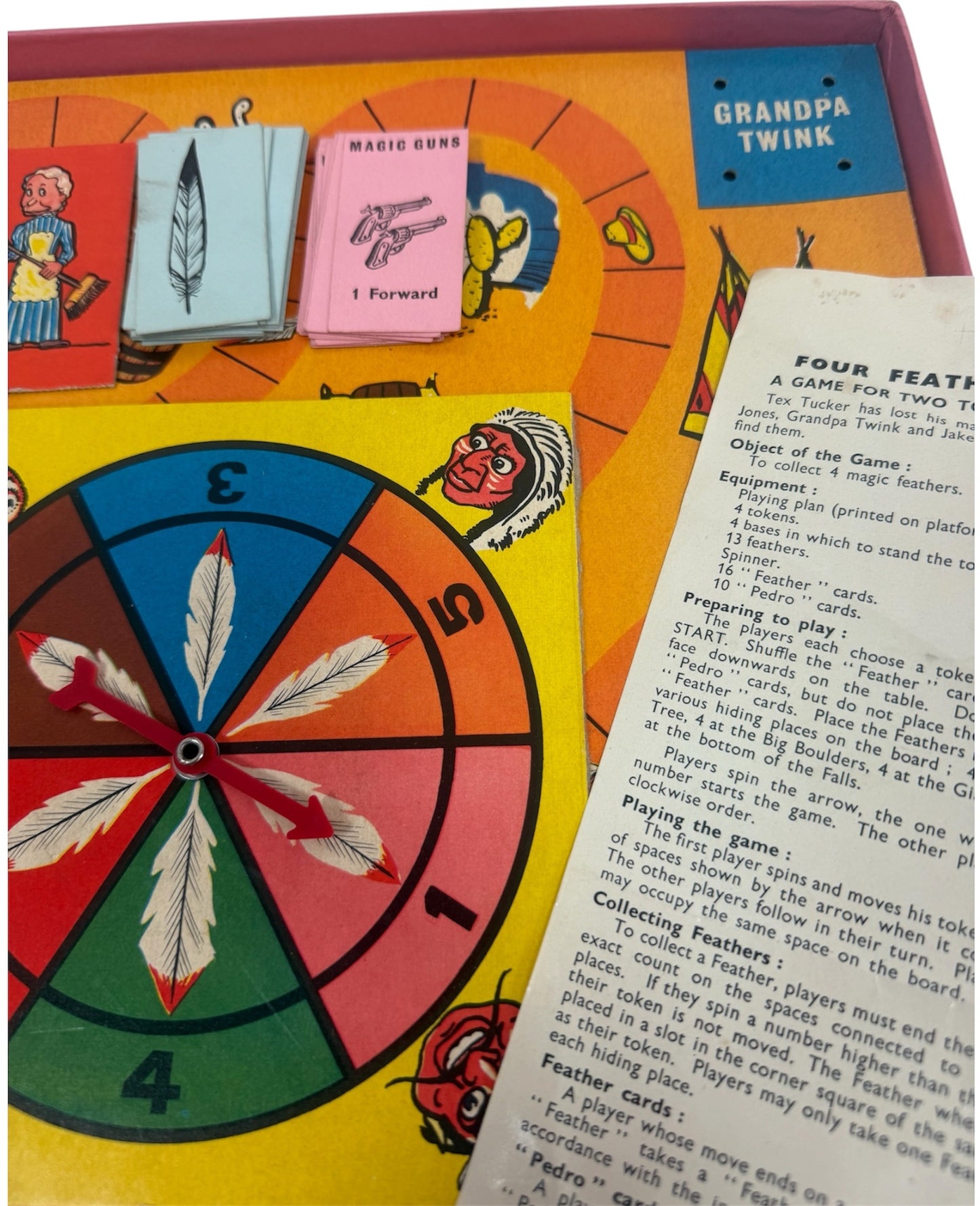 Vintage Bell Toys 1960 Gerry Andersons Four Feather Falls Board Game - Very Good Condition In The Original Box