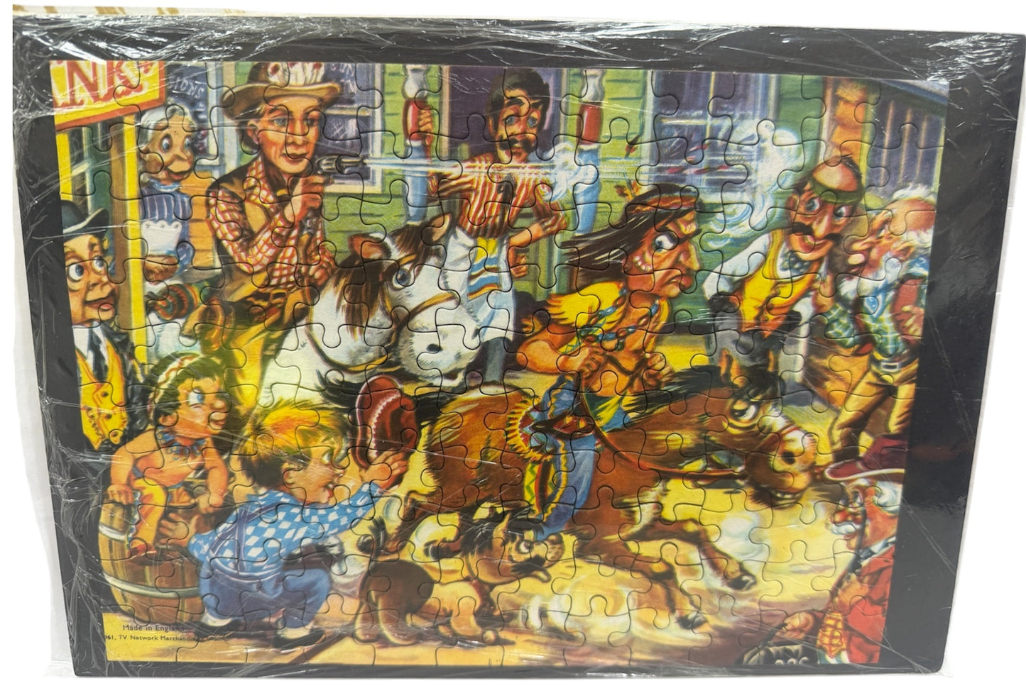 Vintage Tower Press 1961 Gerry Andersons Four Feather Falls 120 Piece Jigsaw Puzzle No. 2624 Tex Tuckers Victory Complete With The Original Box