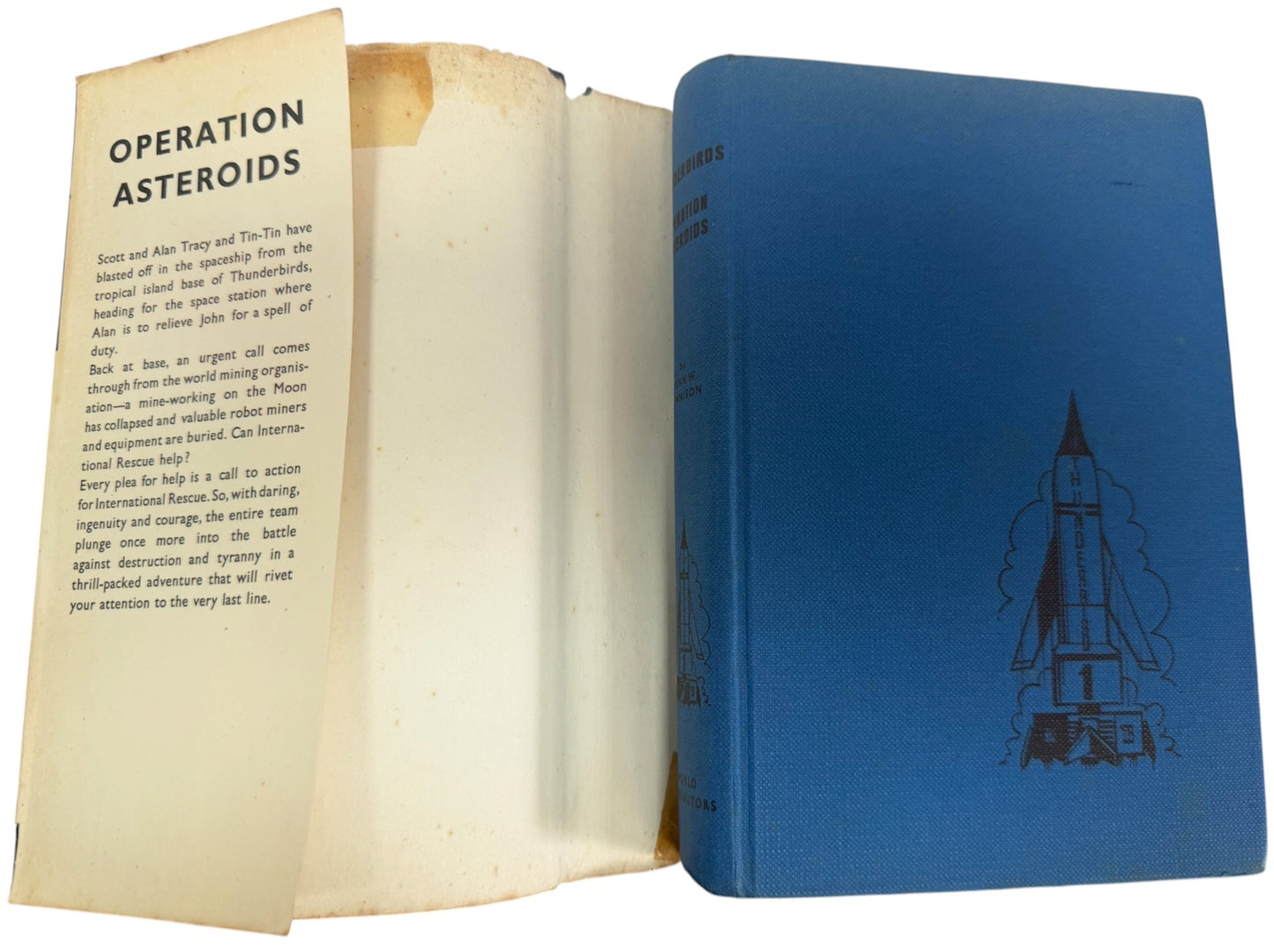 Vintage 1966 Gerry Andersons Thunderbirds - Operation Asteroids With Dust Cover First Edition Hardback Book