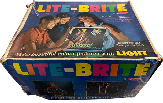 Vintage 1967 Palitoy Lite-Brite Colour Pictures Game - Very Good Condition - In The Original Box