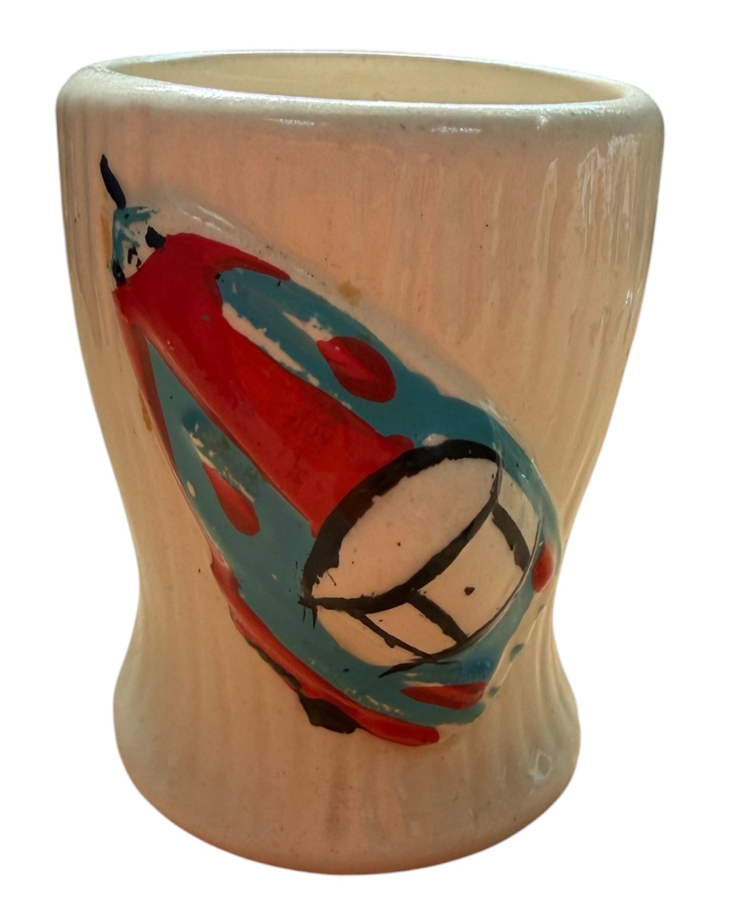 Vintage Gerry Andersons 1962 Keele St Pottery Co Ltd A P Films Supercar Egg Cup - Ex Shop Stock