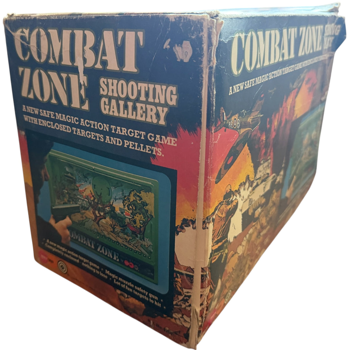 Vintage 1970's Louis Marx Toys - Combat Zone Shooting Gallery - Complete And Fully Working In The Original Box