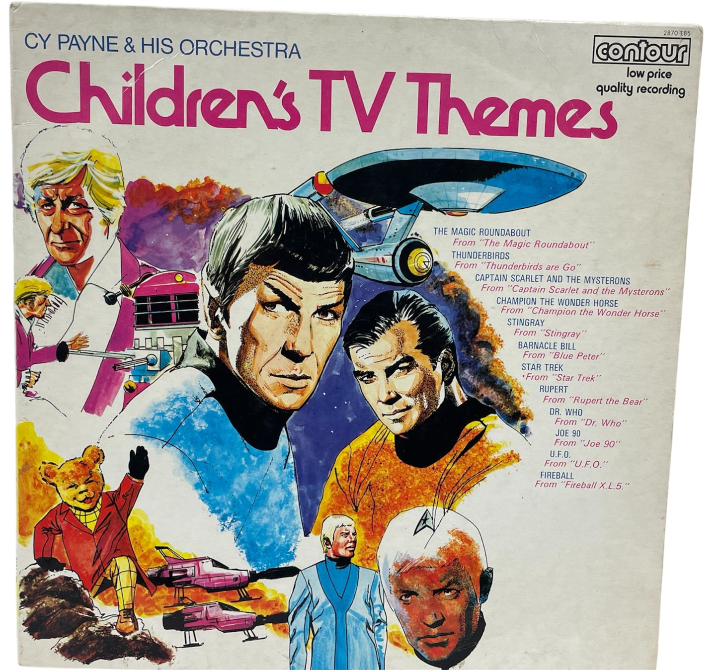 Vintage 1972 Childrens TV Themes By CY Payne & His Orchestra - 12 Inch Vinyl LP Record Album. Former Shop Stock