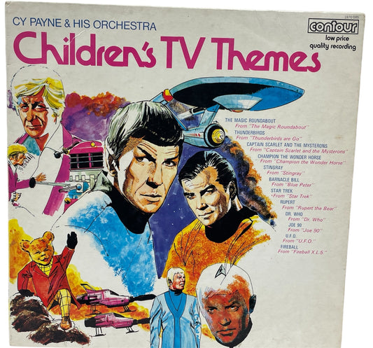 Vintage 1972 Childrens TV Themes By CY Payne & His Orchestra - 12 Inch Vinyl LP Record Album. Former Shop Stock
