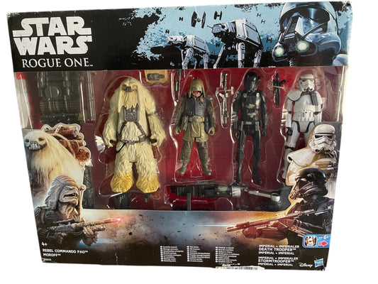 Star Wars Rogue One 2016 Action Figure 4 Pack - Rebel Commando Pao, Moroff, Imperial Death Trooper & Imperial Stormtrooper - Brand New Factory Sealed Shop Find