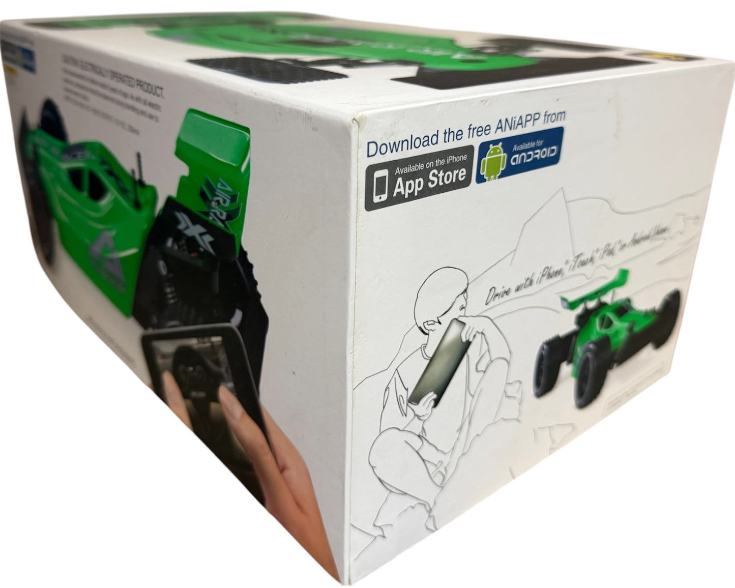 Appnificent Air Racer X Remote Control Green Drag Racing Car App Enabled Remote Control With Your Smart Phone - Brand New Factory Sealed Shop Stock Room Find