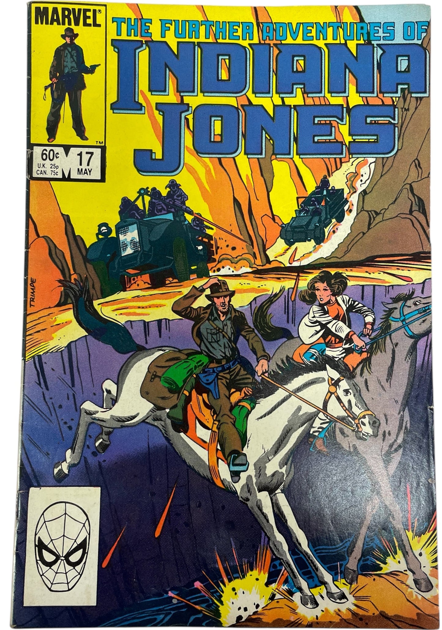 Vintage Marvel 1984 The Further Adventures Of Indiana Jones Comic Volume 1 Issue No. 17 - Very Good Condition (6.5) - Ex Shop Stock