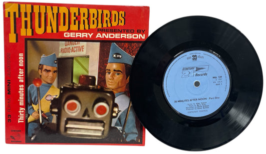 Vintage 1967 Gerry Andersons Century 21 Records Production - Thirty Minutes After Noon Featuring Thunderbirds As Told By Parker - 33RPM Mini Album - 21 Minutes Of Adventure Vinyl Record Vintage No. MA 129