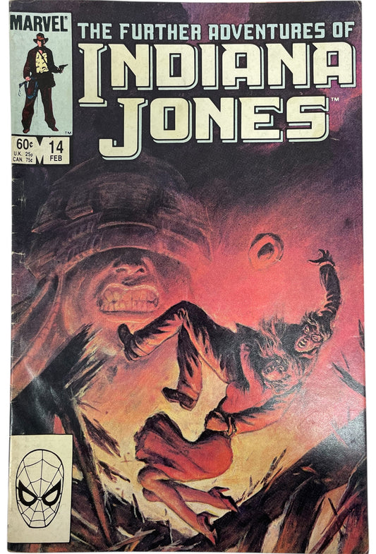 Vintage Marvel 1984 The Further Adventures Of Indiana Jones Comic Volume 1 Issue No. 14 - Very Good Condition (6.0) - Ex Shop Stock