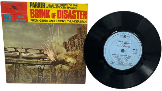 Vintage 1967 Gerry Andersons Century 21 Records Production - Brink Of Disaster Featuring Thunderbirds Parker - 33RPM Mini Album - 21 Minutes Of Adventure Vinyl Record Vintage No. MA 124.