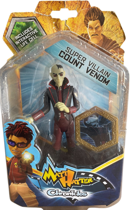 Vintage 2011 Matt Hatter Chronicles - Super Villain Count Venom 6 Inch Action Figure - Factory Sealed Shop Stock Room Find