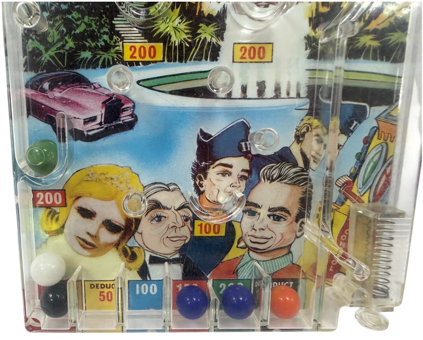 Vintage Louis Marx 1966 Gerry Andersons Thunderbirds Rectangular Bagatelle Pin Ball Game - Fantastic Condition In Working Condition