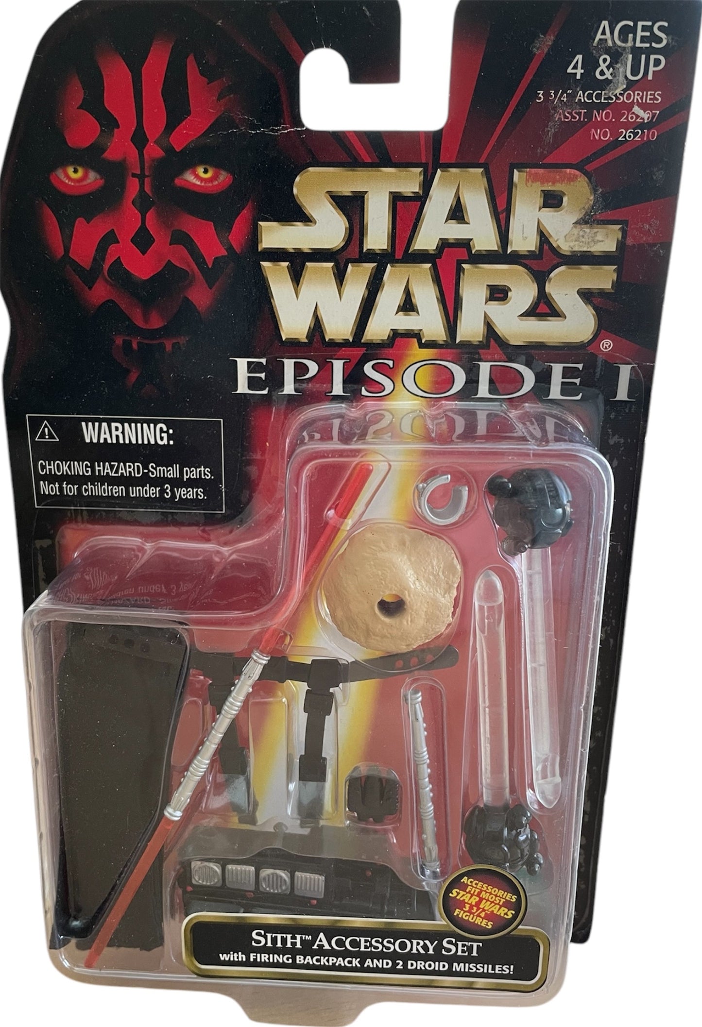 Vintage Star Wars Episode 1 The Phantom Menace Sith Accessory Set With Firing Backpack And 2 x Droid Missiles - Brand New Factory Sealed Shop Stock Room Find