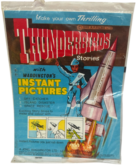 Vintage Waddingtons 1965 - Gerry Andersons Thunderbirds Stories With Instant Pictures To Create With Rub Down Transfers And Colour - Shop Stock Room Find.