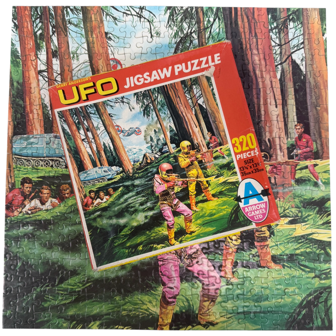Vintage 1970 Arrow Games - Gerry Andersons UFO 320 Piece Jigsaw Puzzle No. 2316 The Aliens Last Stand - Complete And In The Original Box - Ex Shop Stock