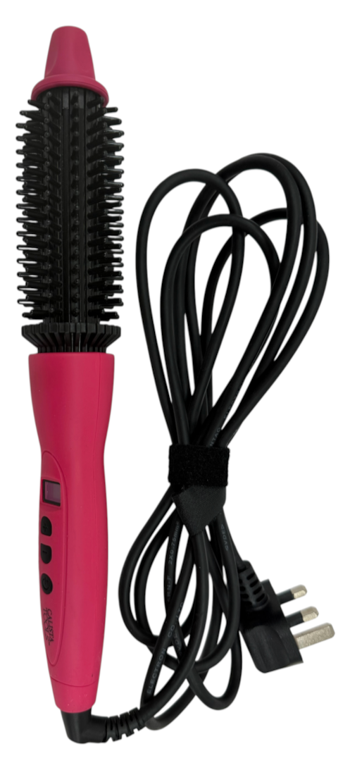 Calista Tools Perfecter Heated Styling Brush Pink Item No. BRU1114A Hot Brush Complete With Bag