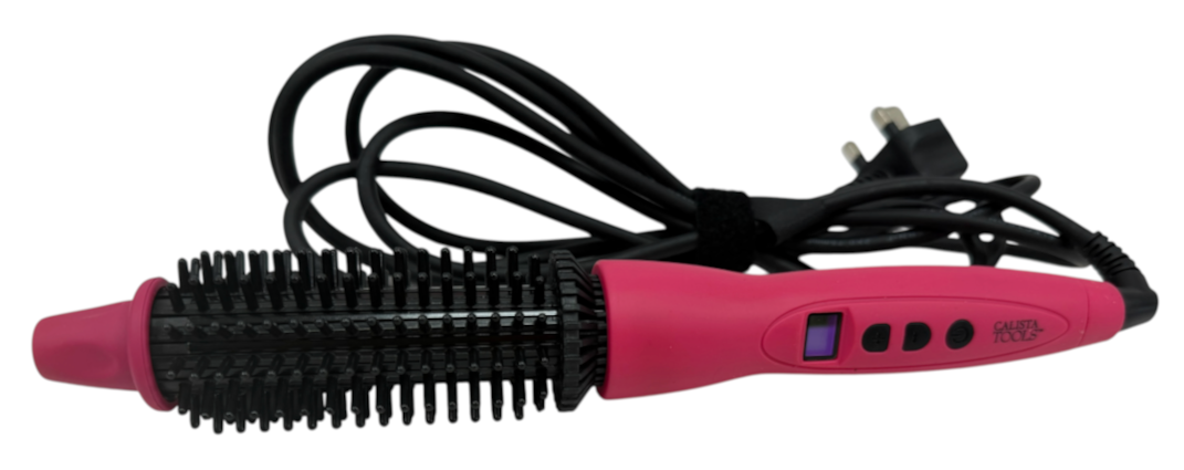 Calista Tools Perfecter Heated Styling Brush Pink Item No. BRU1114A Hot Brush Complete With Bag