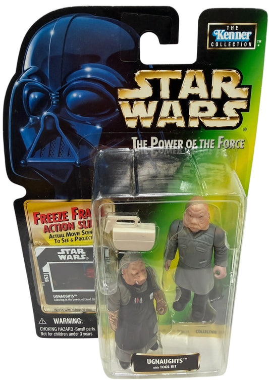 Vintage 1998 Star Wars The Power Of The Force Ugnaughts Action Figure With Freeze Frame Action Slide