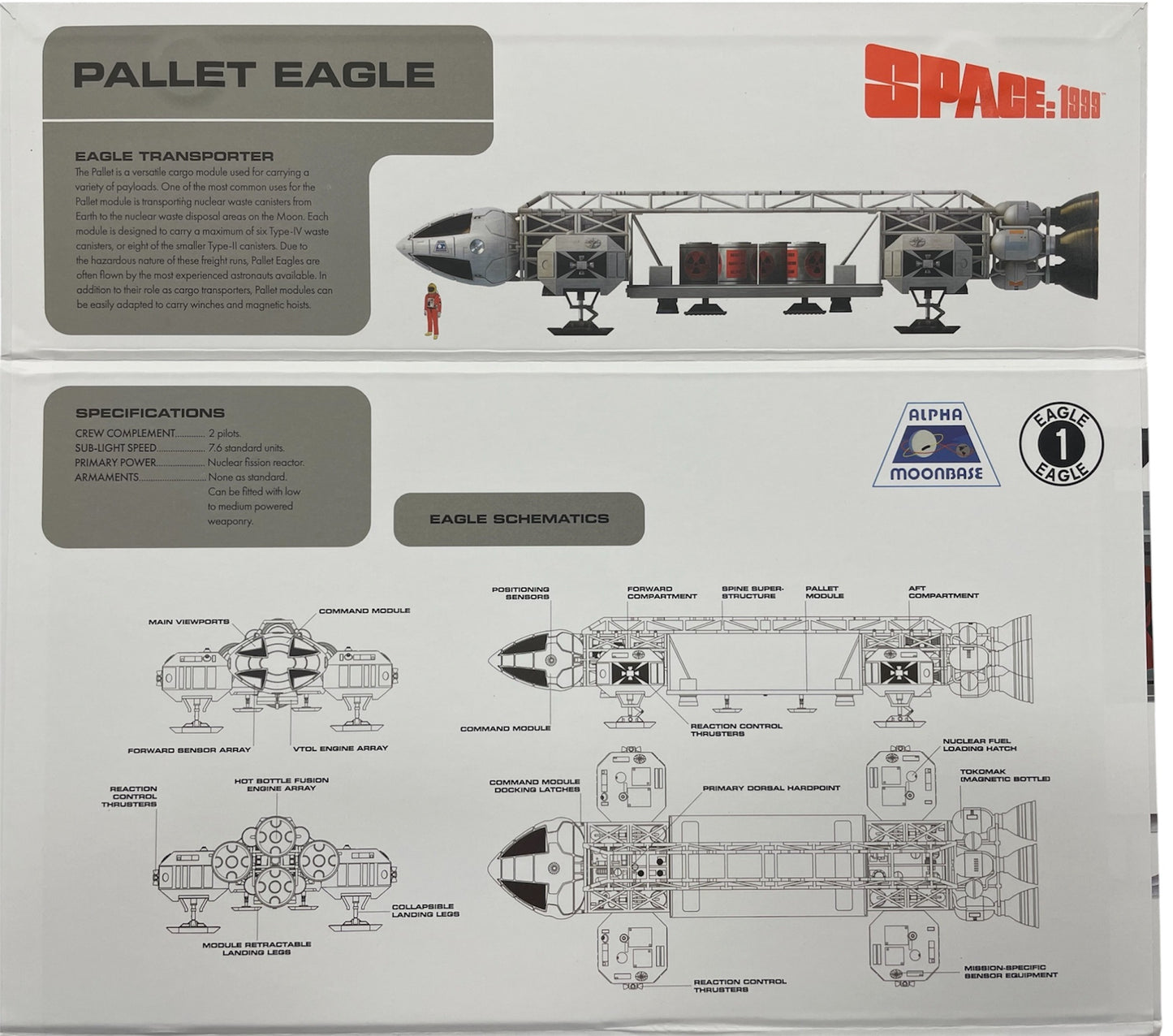 Anderson Entertainment 2025 Space 1999 Pallet Eagle Transporter 10 Inch Die-cast&nbsp; Collectors Limited Edition Model With Display Base &amp; COA - Brand New In Box
