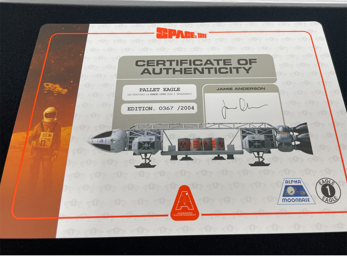Anderson Entertainment 2025 Space 1999 Pallet Eagle Transporter 10 Inch Die-cast&nbsp; Collectors Limited Edition Model With Display Base &amp; COA - Brand New In Box