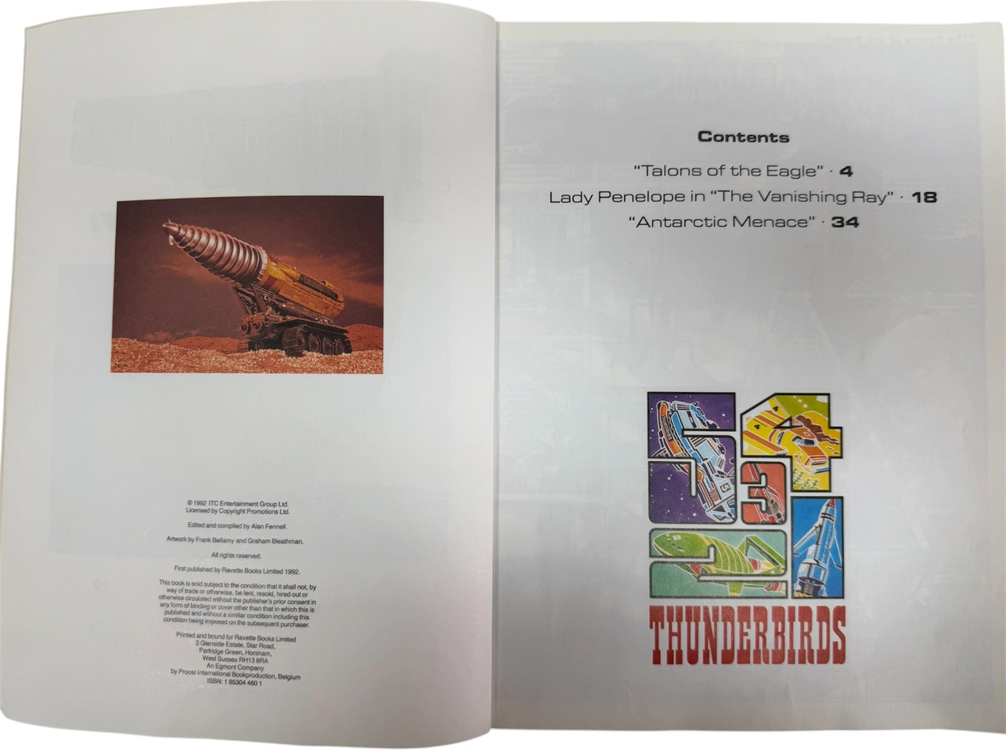 Vintage 1992 Gerry Andersons Thunderbirds Lift Off Comic Album No. 4 Paperback Book - Fantastic Condition