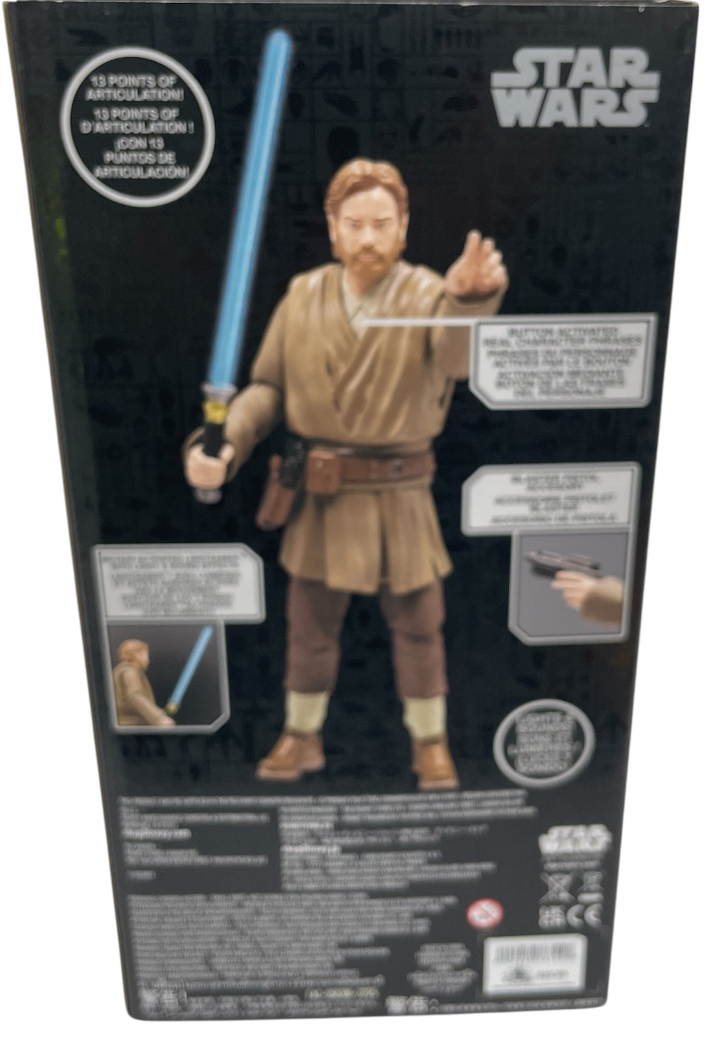Disney Star Wars Power Force 2020 11" Electronic Talking Obi-Wan Kenobi Action Figure With Motion Activated Lights &amp; Sounds - Factory Sealed