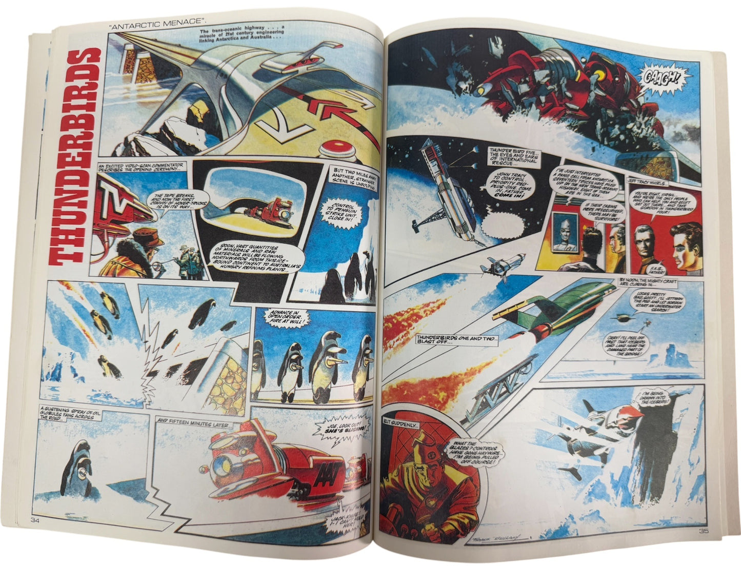 Vintage 1992 Gerry Andersons Thunderbirds Lift Off Comic Album No. 4 Paperback Book - Fantastic Condition